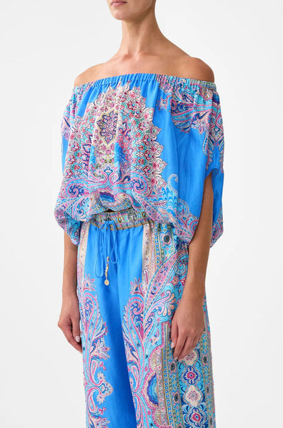 Camilla - Footsteps In Folklore Off Shoulder Elastic Top