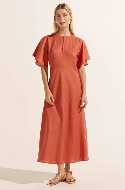 zoe kratzmann - pavillion dress in nectarine