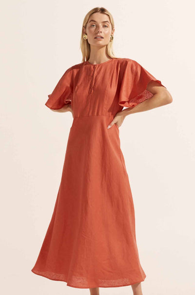 zoe kratzmann - pavillion dress in nectarine