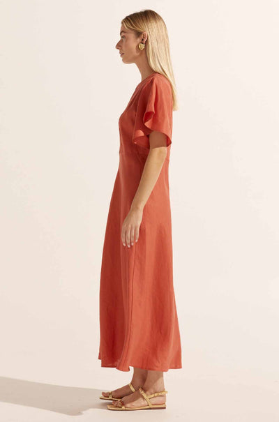 zoe kratzmann - pavillion dress in nectarine