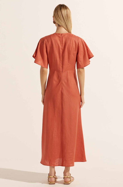 zoe kratzmann - pavillion dress in nectarine