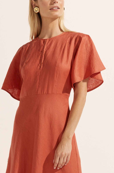 zoe kratzmann - pavillion dress in nectarine