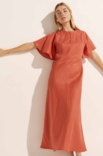 zoe kratzmann - pavillion dress in nectarine