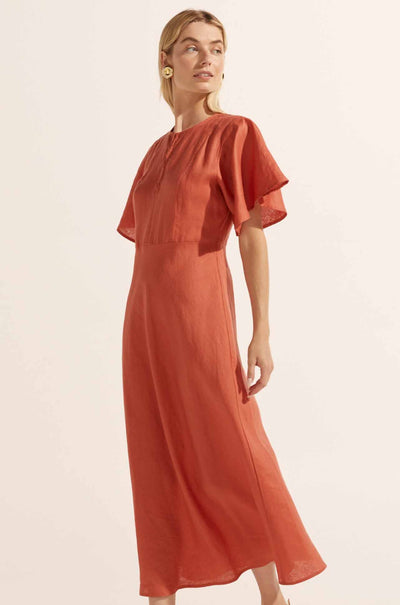 zoe kratzmann - pavillion dress in nectarine