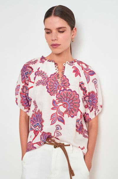 Zoe Kratzmann - perceive top in crimson kgari