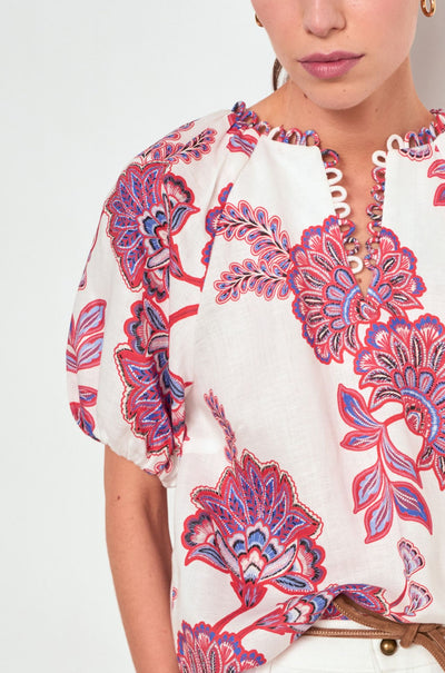 Zoe Kratzmann - perceive top in crimson kgari