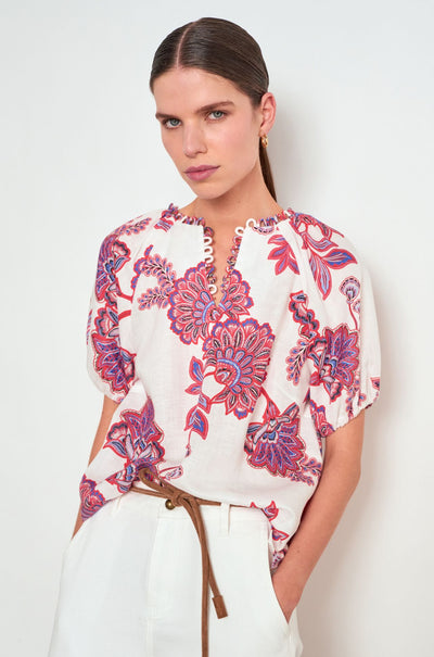 Zoe Kratzmann - perceive top in crimson kgari