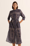 zoe kratzmann - pinpoint dress in midnight aztec