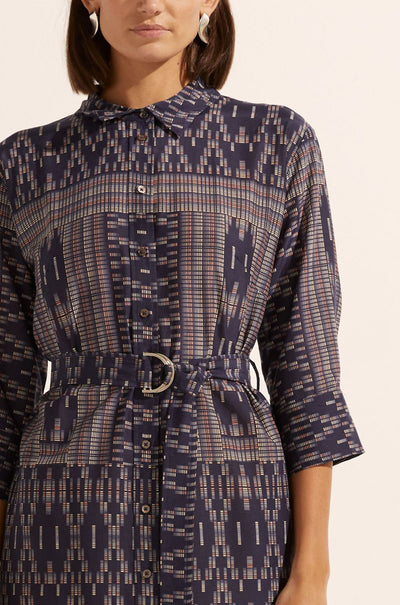 zoe kratzmann - pinpoint dress in midnight aztec
