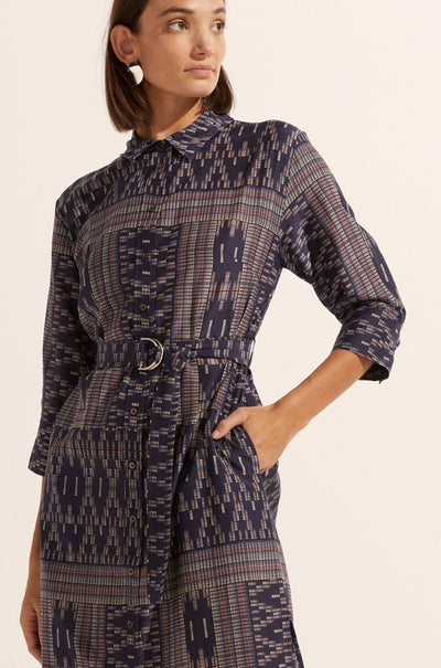 zoe kratzmann - pinpoint dress in midnight aztec