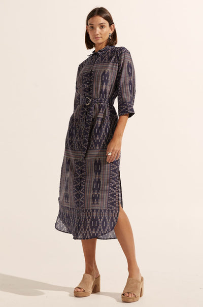 zoe kratzmann - pinpoint dress in midnight aztec