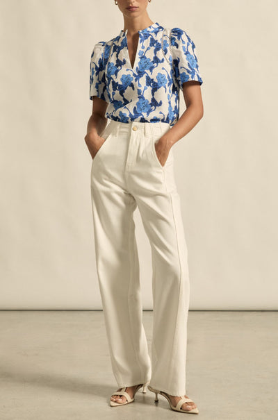 zoe kratzmann - recollect top in azure bouquet
