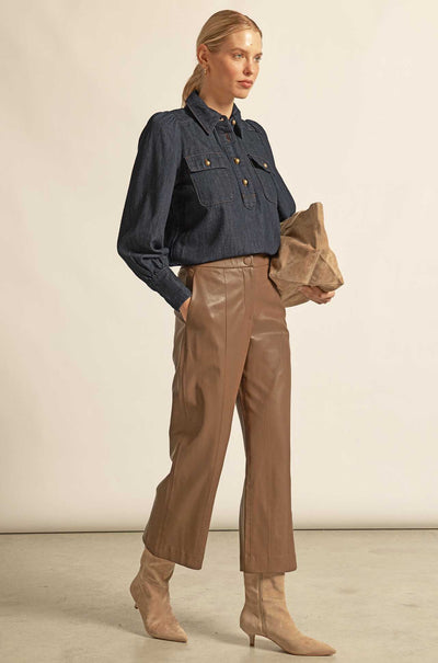 Zoe Kratzmann - resonate top in dark denim