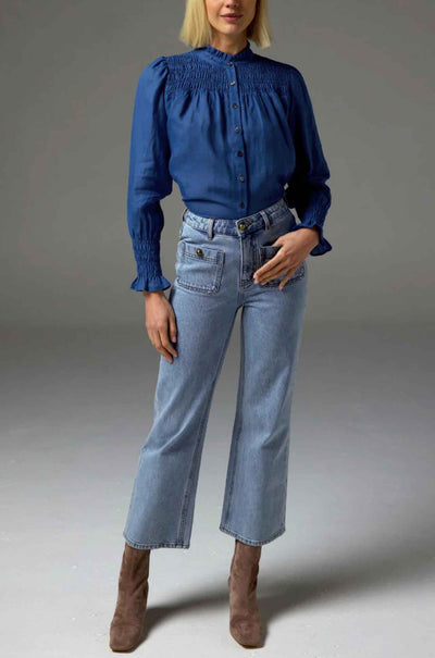 zoe kratzmann - skylark top in azure