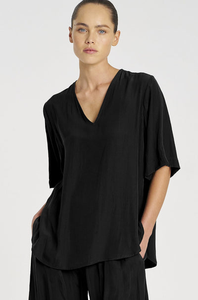 Mela Purdie - Swish Plaza Top in Black