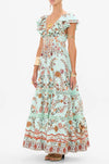 Camilla - Weaving Worlds Tiered Dress With Neck Frill
