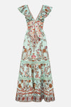 Camilla - Weaving Worlds Tiered Dress With Neck Frill