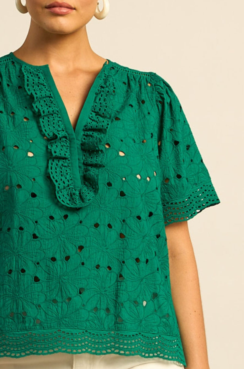 zoe kratzmann - vantage top in emerald