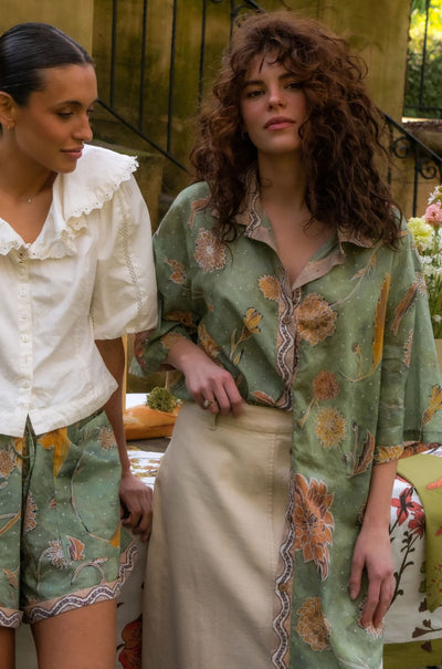 Wandering Folk - Dahlia Shirt in Moss