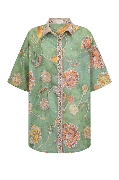 Wandering Folk - Dahlia Shirt in Moss