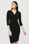 Joseph Ribkoff - Three-Quarter Sleeve Wrap Dress