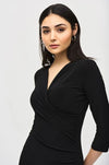Joseph Ribkoff - Three-Quarter Sleeve Wrap Dress