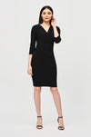 Joseph Ribkoff - Three-Quarter Sleeve Wrap Dress