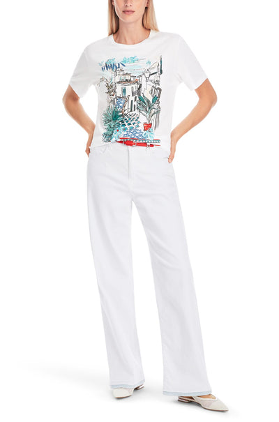 Marc Cain - Cotton T Shirt with Print