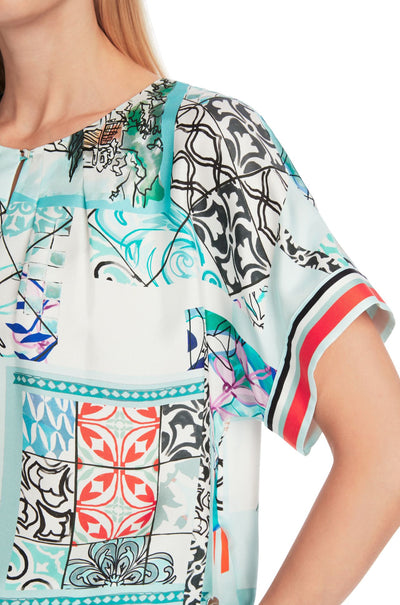 Marc Cain - Silk Blouse in Kimono Shape