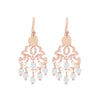Nicole Fendel - Alissa Mini Beaded Earrings in Rose Gold & White