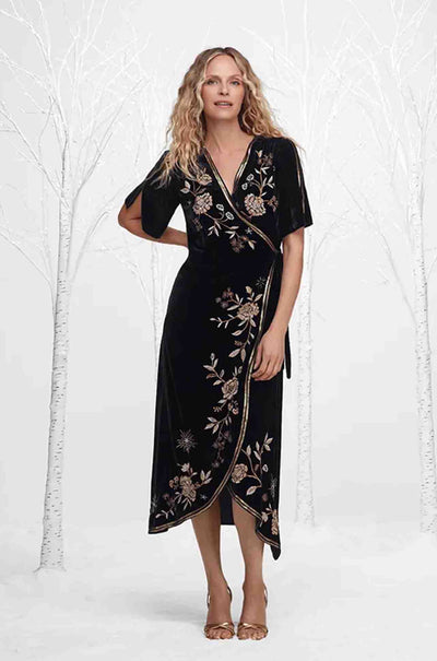 Johnny Was - Ally Velvet Wrap Dress