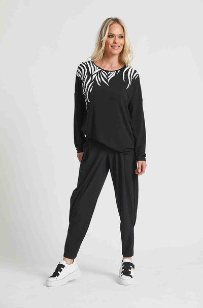 Paula Ryan - Ankle Pleat Pant in Micro Jersey