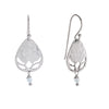 Nicole Fendel - Arabella Earrings in Silver & Aquamarine