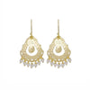 Nicole Fendel Jewellery - Arabella Small Beaded Earring in Soft Gold Milky Agate