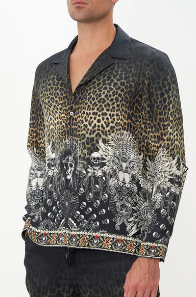 Camilla - Order Of Disorder Long Sleeve Camp Collared Shirt