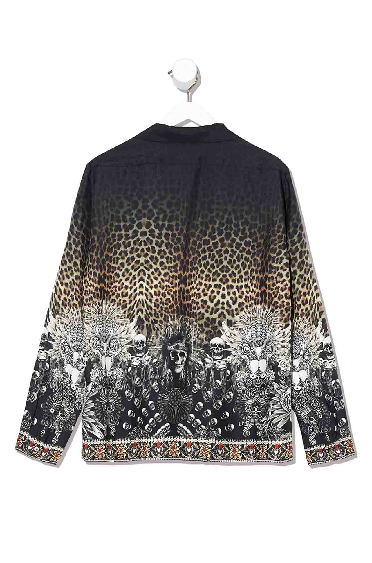 Camilla - Order Of Disorder Long Sleeve Camp Collared Shirt