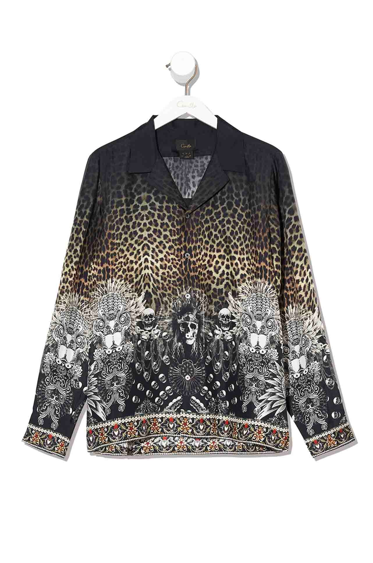 Camilla - Order Of Disorder Long Sleeve Camp Collared Shirt