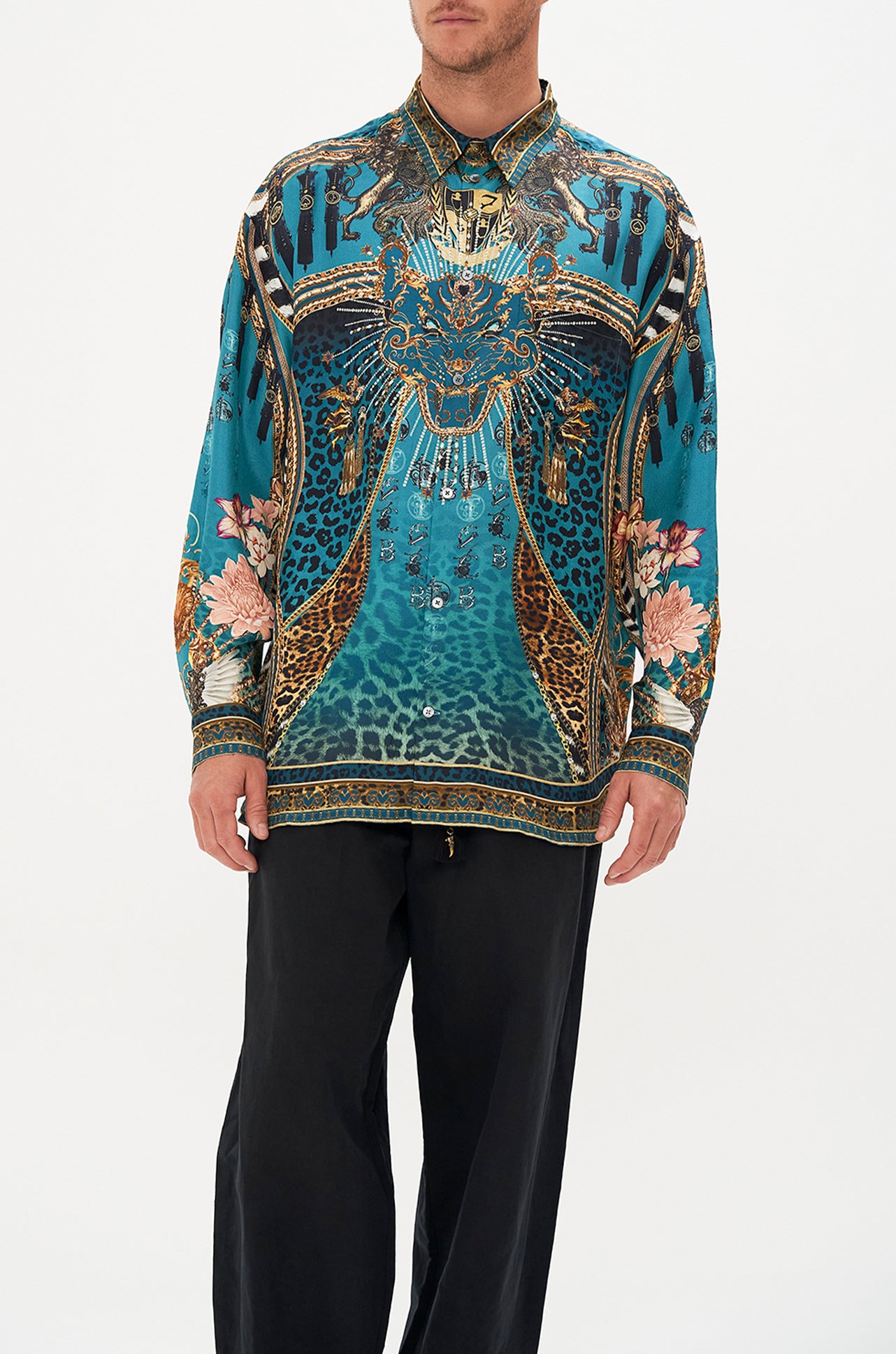 Camilla - Tiger Pants Mens Oversized Shirt
