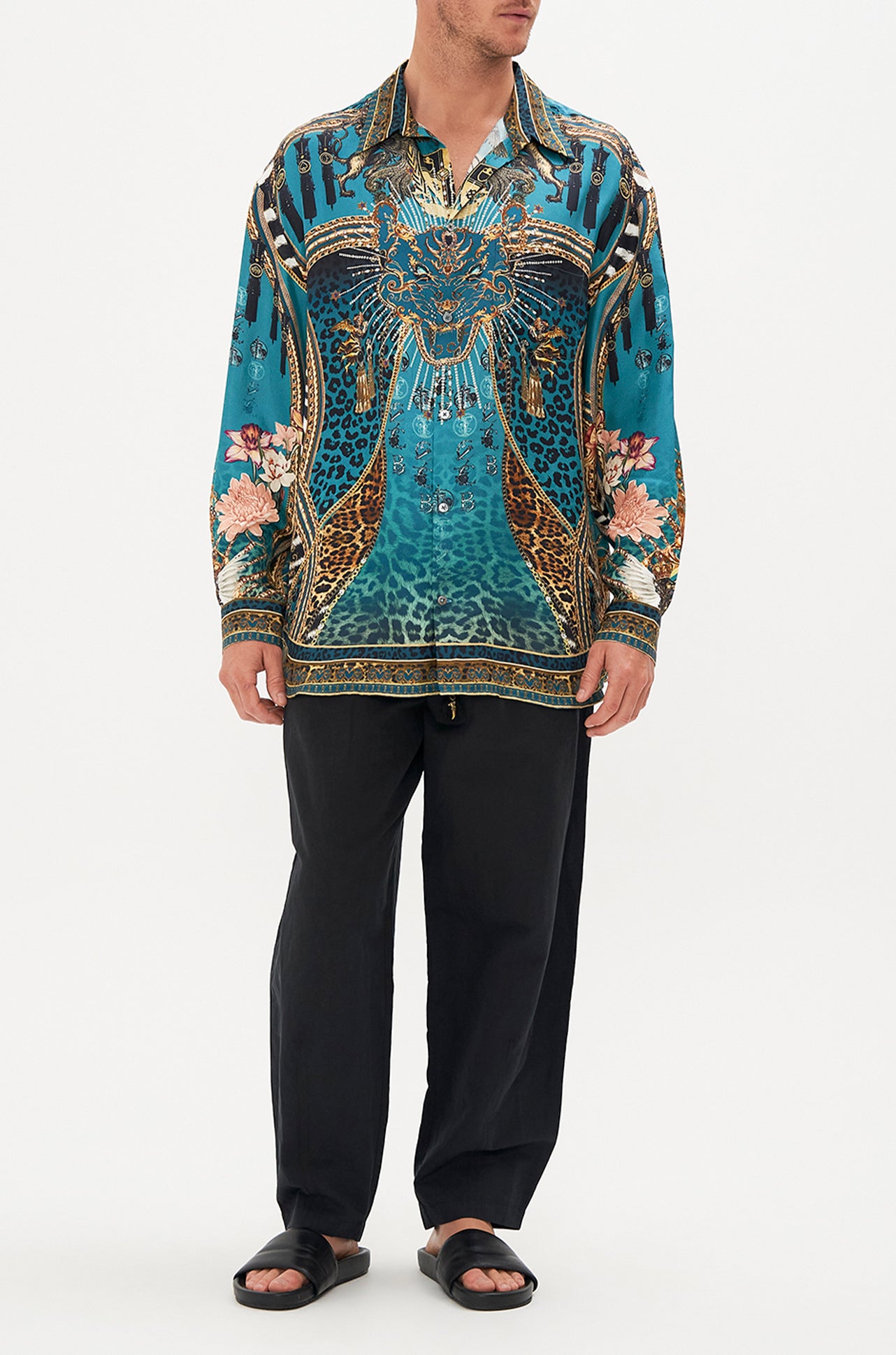 Camilla - Tiger Pants Mens Oversized Shirt