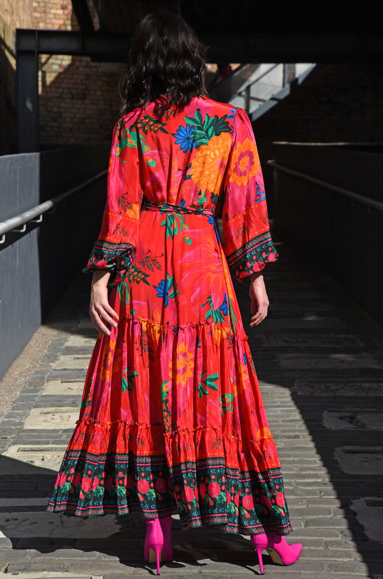 Cooper - A Watermelon Splice Wrap It Up Dress