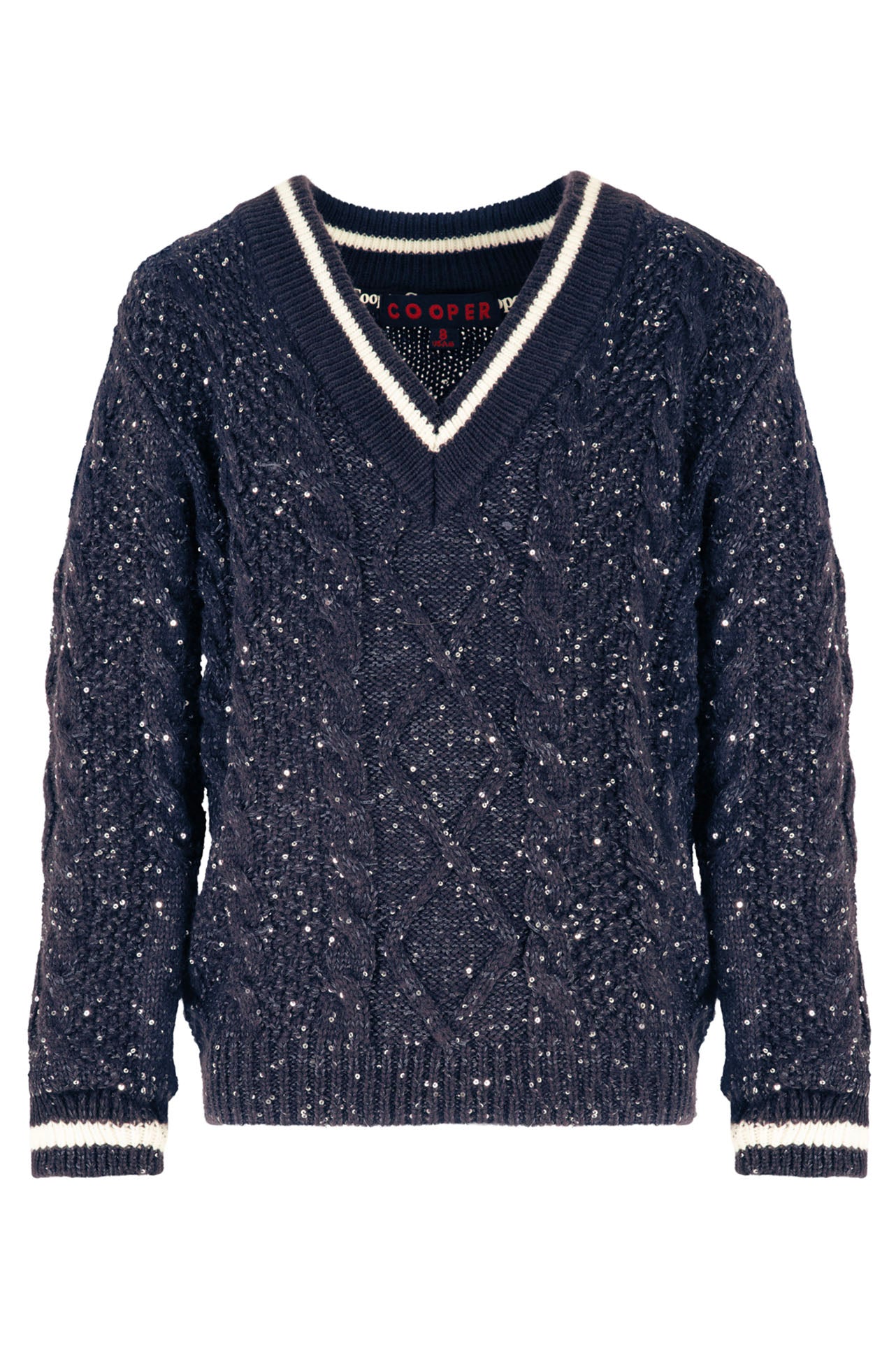 Cooper - Feeling The Sparkle Knit For A Queen Jersey in Navy