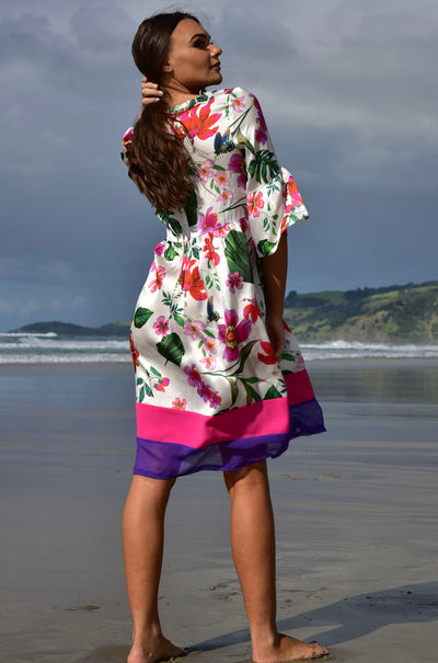 Cooper - Satin Returns Floral Hemmingway Dress