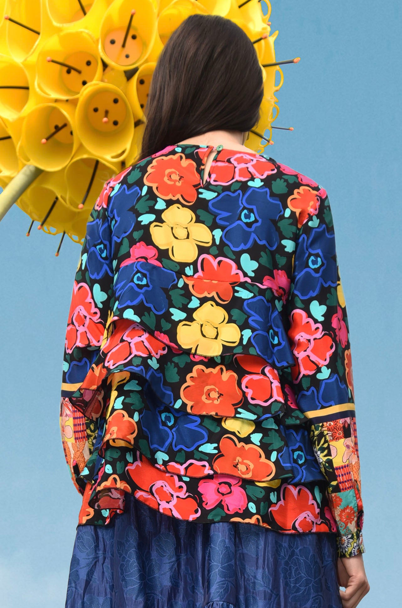 Curate - Once And Floral Lets Flounce Top