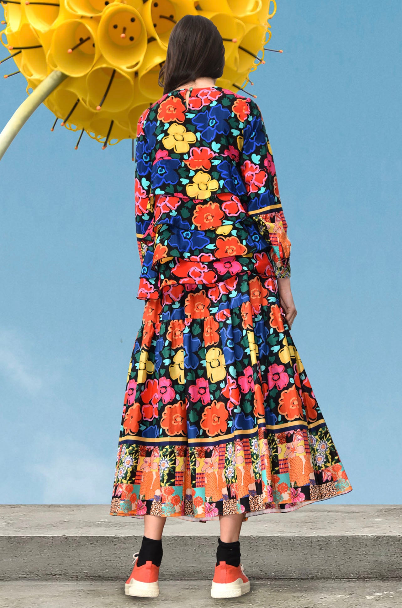 Curate - Once And Floral Long Heart Skirt