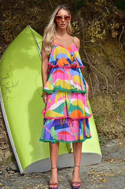 Curate - Tropicana Travelling Twinkle Rose Dress