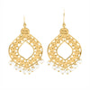 Nicole Fendel - Cierra Beaded Earrings in Gold & Crystal Quartz