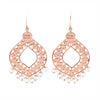 Nicole Fendel - Cierra Beaded Earrings in Rose Gold & Crystal Quartz