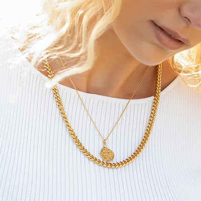 Nicole Fendel - Cross Of The Earth Necklace in Gold