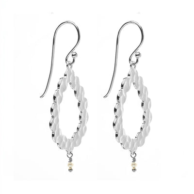 Nicole Fendel - Demi Earrings in Silver & Freshwater Pearl