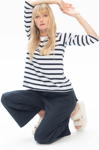 Mela Purdie - Boater Top In Deck Stripe Knit